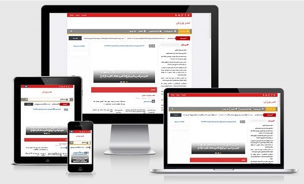 نمونه سایت عصر ورزش